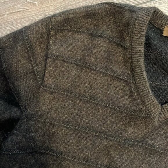 Merino Possum olive green wool sweater Large - Picture 4 of 4